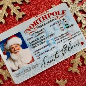 Santa Claus driving license